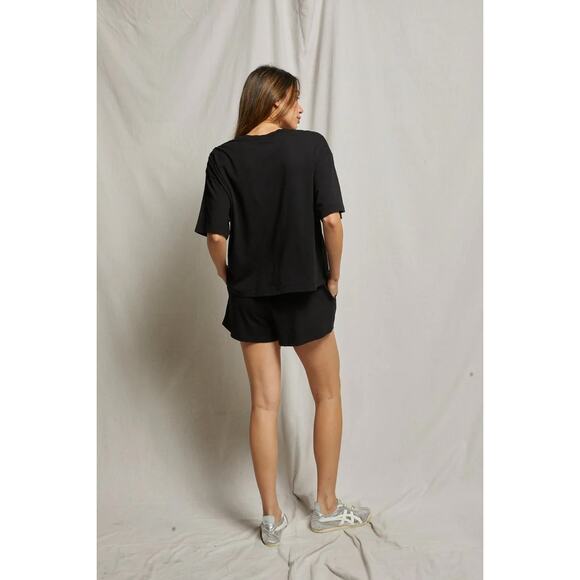 perfectwhitetee Gloria Black T-Shirt Soft Cotton Crewneck Relaxed Fit XS - Picture 3 of 8